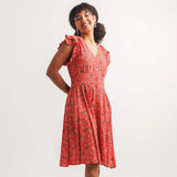 Lily Ruffle Sleeve Mini Dress