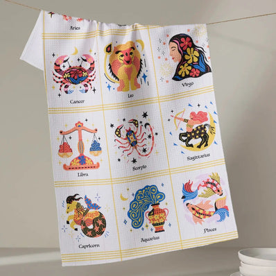 Geometry Zodiac Kitchen Tea Towel