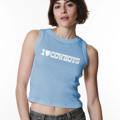 I Love Cowboys Ribbed Tank