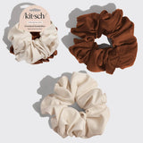 Cream & Camel Oversize Scrunchies