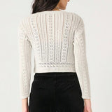 Celeste Crochet Shimmer Sweater