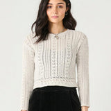 Celeste Crochet Shimmer Sweater