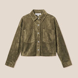 All Day Cropped Suede Faux Suede Jacket