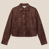 All Day Cropped Suede Faux Suede Jacket
