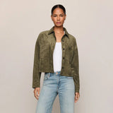 All Day Cropped Suede Faux Suede Jacket
