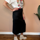 Cotton Twill Cargo Skirt