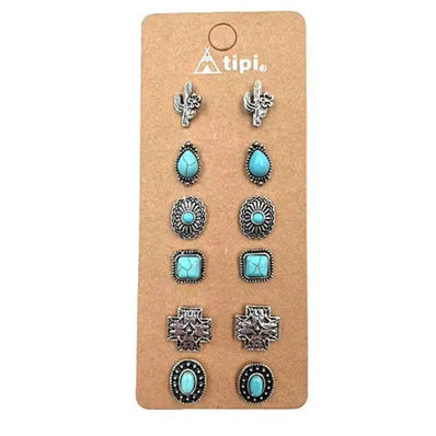 Classic 6 Pair Dainty Post Earring Set