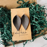 Leather Leaf Earrings