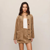 Decker Faux Suede Chore Coat