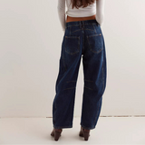 Good Luck Mid Rise Barrel Jeans