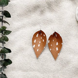 Leather Leaf Earrings