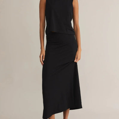 Delavine Textured Midi Skirt