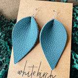 Leather Leaf Earrings