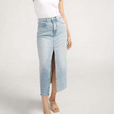 Front Slit Midi Skirt