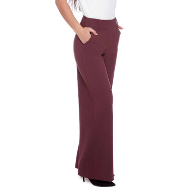 Audrey Solid Ponte Wide-Leg Pant
