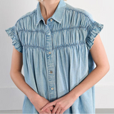 Effie Denim Smocked Dress
