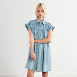 Effie Denim Smocked Dress