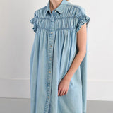 Effie Denim Smocked Dress