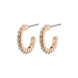 Ekta Pearl Huggie Hoops