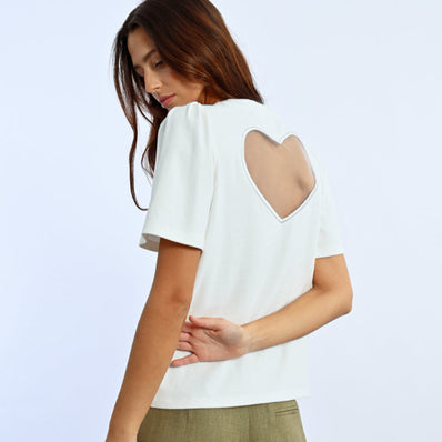 Sheer Heart Knitted Tee