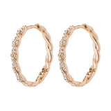 Ezo Twirled Crystal Hoops