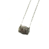 Western Belt Buckle Initial Necklace