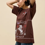 Floral Horse Pattern Merch Tee