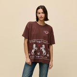 Floral Horse Pattern Merch Tee