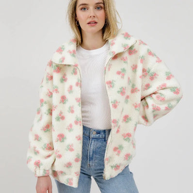 Floral Sherpa Jacket