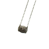 Western Belt Buckle Initial Necklace