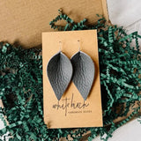 Leather Leaf Earrings