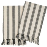 French Stripe Hammam Hand Towels S/2