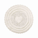 Round Bath Mat w/ Heart