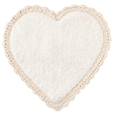 Heart Shape Bathmat w/ Lace