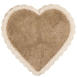 Heart Shape Bathmat w/ Lace