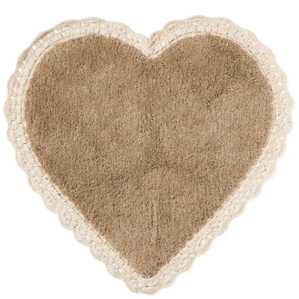 Heart Shape Bathmat w/ Lace