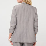 Herringbone 3/4 Sleeve Blazer