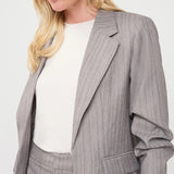 Herringbone 3/4 Sleeve Blazer