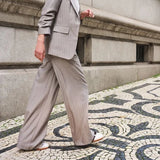 Elastic Herringbone Trousers