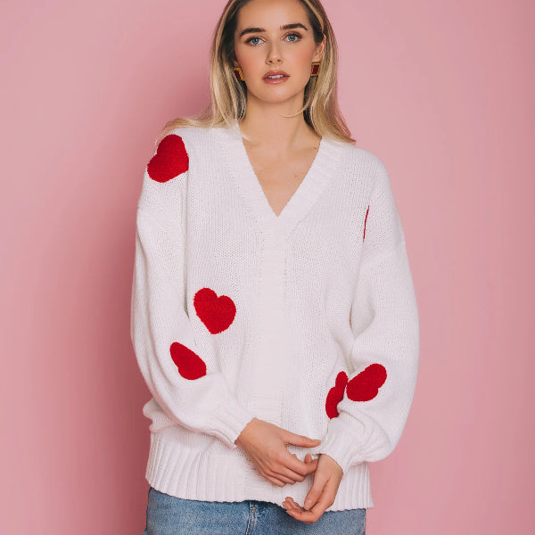 Heart Oversized Cardigan