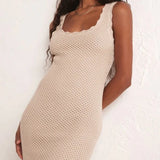 Ibiza Crochet Sweater Maxi Dress