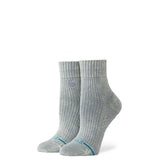 Solid Waffle Quarter Socks