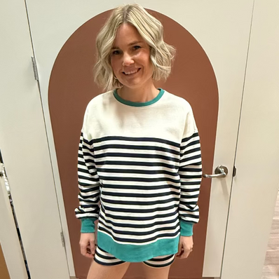 Layer Up Stripe Sweatshirt