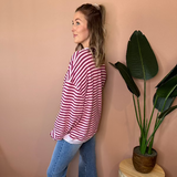 Classic Striped Oversized Crew