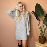 Rowan V-Neck Sweater Dress