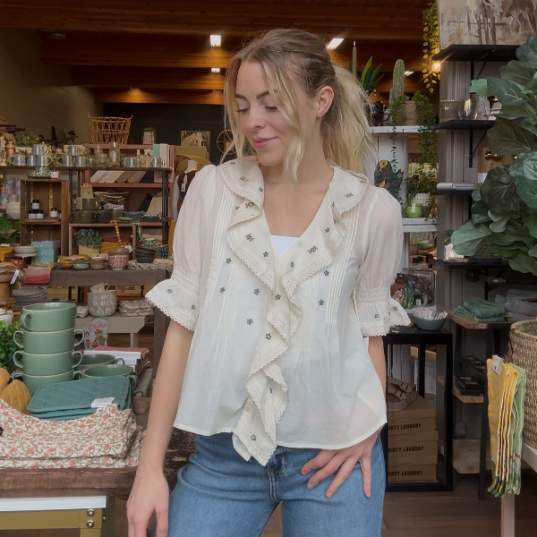 Rosie Ruffle Sleeve Blouse