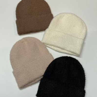 Fuzzy Ribbed Beanie