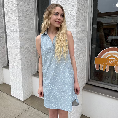 Demi Ditsy Floral Denim Dress