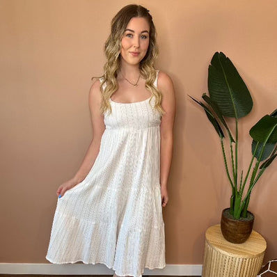 Solara Crinkle Stripe Tank Dress