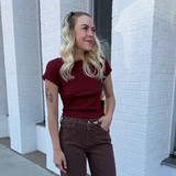 Ribbed Fitted T-Shirt